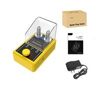 Testeur de bougie d'allumage Détecteur à double trou Outil de bougie d'allumage Analyseur de testeur de bougie d'allumage réglable avec couvercle de protection pour véhicules 12V (jaune)