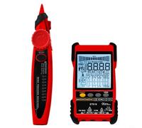 Testeur de câble réseau avec multimètre - 600 m - Mesure de la longueur du câble pour test PoE - Détection NCV - Trace numérique pour téléphone LAN - Câble coaxial BNC - Noir - Pour installation