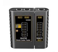 Testeur de câble réseau multifonction pour lignes téléphoniques RJ45 LAN et RJ11 avec modes à double vitesse et détection blindée, unité à distance pour bureau (noir)