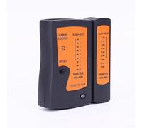 Testeur de câble réseau pour Ethernet RJ45 et RJ11 et test de ligne téléphonique avec indicateurs LED séquentiels, alimentation par batterie 9 V, boîtier ABS compact - Orange