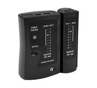 Testeur de Câble Réseau RJ45 RJ11, Testeur Professionnel pour LAN, Câbles Ethernet, CAT3, CAT5, CAT6, Détecteur de Câblage avec, Vérification de Continuïté, Court-circuit et Polarité, Noir