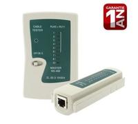 Testeur de câble RJ45 / RJ11 - PACK CONNECTIQUE - Blanc - 97mm - tester
