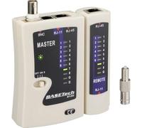 BASEtech Testeur de câbles BT-200 – Compatible RJ-45, RJ-11, BNC