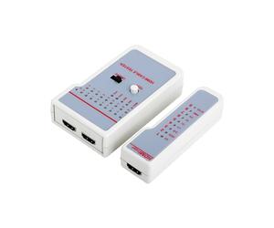 Testeur de câbles réseau LogiLink WZ0017, indicateurs LED, alimentation 9V, couleur Violet/Blanc, dimensions emballage 19.8x120x38.5mm, 1 pile requise