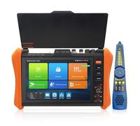 Testeur de câbles, Testeur de vidéosurveillance IPC-H12 8 Pouces, Outil Test caméra réseau IP HD 8K, AHD, TVI, CVI, Moniteur coaxial analogique,pour la Maison(IPC-H12-ADH)