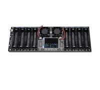 Testeur de capacité de batterie à 8 canaux avec analyseur de résistance interne - Écran couleur de 6,1 cm, plusieurs modes pour test de charge/décharge, tension/courant réglables, ABS noir