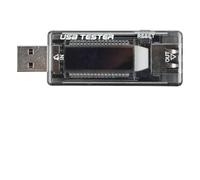 Testeur de capacité du chargeur de courant et de tension USB - Courant USB et lecture sans alimentation supplémentaire - Facile à transporter - Caractéristiques : plage possible 4-20 V (gris)