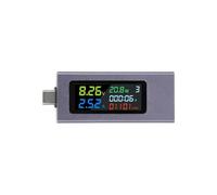 Testeur de capacité USB + Type-C DC 4,5-50 V 0-8 A, voltmètre numérique multifonction, ampèremètre, wattmètre, module d'alimentation, testeur charge(Type-C)
