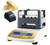 Testeur De Carat De l'or, Appareil De Mesure De La Pureté De l'or (0,0001 G/Cm³), Affichage LCD De La Pureté/du Carat, sans Découpe Ni Acide, Compatible avec Le Platine(W/Printer,XF-600K)