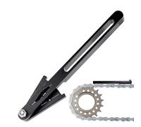 Testeur de chaîne de vélo - Aluminium de 0 pouces | Outil d'usure noir : calibre et durable pour la performance de l'atelier de réparation de vélo de mon