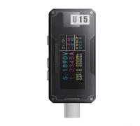 Testeur de chargeur rapide U15U16 600 W 12 A avec prise en charge des protocoles PD3 1 0 VOOC AFC pour détection de courant de tension dans la réparation de smartphones et d'ordinateur portable (U15)