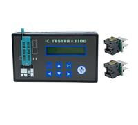 Testeur de circuit intégré LED pour transistor, détection de puce IC avec plus de 1300 modèles intégrés, batterie au lithium 800 mAh, pour mise hors tension automatique - Noir