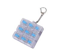 Testeur de commutateurs de claviers transparents avec mode d'éclairage dynamique, claviers Squirm Toy Board Squirm Keychain Upgrades Clear Keycap Change Tester