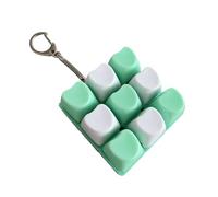 Testeur de commutateurs mécaniques portable à 9 touches avec clics pour soulager le stress, entraînement à la concentration, porte-clés en silicone avec commentaires tactiles pour adultes et étudiants
