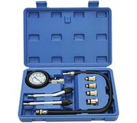 Testeur de Compression Compressiomètre pour Moteurs à Essence Outil de Diagnostic de Manomètre de Cylindre de Moteur 0 à 20 bars ou 0 à 300 psi (Plastique-Bleu)