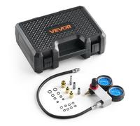 VEVOR Testeur de Compression pour Moteurs, Kit Compressiomètre Plage 0-6,9 bars, pour Contrôle de Pression et Test de Taux de Fuite Auto Moto, Kit de Test d'Étanchéité de Cylindre avec 4 Adaptateurs