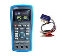 Testeur de condensateurs, ET431 Testeur de résistance et d'inductance numérique portable haute précision, écran couleur LCR, multifonction, fonction DCR(With Kelvin clips)