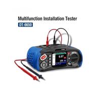 Testeur de Condensateurs, Testeur D'installation Multifonction DT-6650 Avec Résistance D'isolement, Résistance De Terre, Impédance De Boucle, Tension, DDR, PFG PSC(DT-6650 Blue)