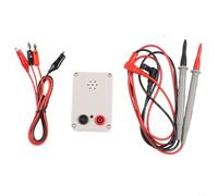 Testeur de continuité avec buzzer et LED, testeur de continuité 9 V pour câbles et interrupteurs, affichage acoustique et optique, boîtier en ABS blanc (D)