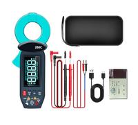 Testeur de courant de fuite LCD de haute précision avec stockage de données, plage automatique et test électrique multifonction, pince sur ampèremètre pour électriciens