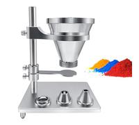 Testeur de débit de poudre plastique, testeur d'écoulement de poudre avec 3 buses, appareil de mesure de la masse volumique apparente avec niveau à bulle, support réglable, pour la production