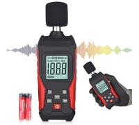 Testeur de décibels professionnel avec stockage de données | Sonomètre numérique portable | Sonomètre numérique portable | Sonomètre 30-130 dB(A/C) pour la maison, le chantier, le bureau | Éclairage