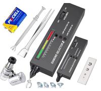Testeur de diamant, détecteur de pierres précieuses professionnel pour bijoutiers, stylo professionnel de haute précision pour bijoutiers, testeur de gemmes, kit d'outils de loupe 60x pour les experts