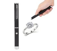 Testeur de diamant, lampe de poche diamant 15,1 cm en forme de stylo, aide à l'identification de bijoux, lumière d'évaluation portable en jade pour affichage de bijoux, (bluish purple)