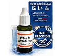 Testeur de dureté de l'eau I Kit analyse eau potable, piscine et spa | Test eau aquarium et puits I Mesure du calcaire pour adoucisseur d'eau domestique I Test en degrés français °f I Drytogo