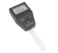 Testeur de Fertilité du Sol 2 en 1, Niveau de PH de 1 (Acide) à 9 (Alcalin), Contrôle du PH et de La Fertilité du Sol, avec 3 Sondes, Longueur 18 cm Convient pour Les Pelouses des Jardins D'intérieur
