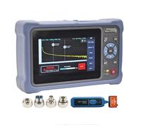 Testeur de fibre optique OTDR, 11 en 1 OTDR SM avec carte d'événements VFL OPM OLS RJ45, connecteurs FC/UPC SC ST LC inclus, réflectomètre de fibre optique 1310/1550 nm 26/24 dB avec écran tactile