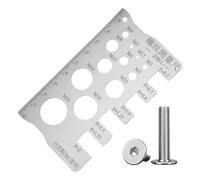 Testeur de filetage - Jauge d'identification en acier inoxydable avec taille métrique et SAE - Outil de mesure du pas de filetage - Pour l'industrie, l'atelier, le garage, la maison, les boulons, les