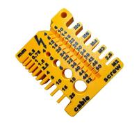 Testeur de filetage - Règle de mesure de haute précision - Jauge de taille de vis et de filetage - Pour atelier, réparateur, bricolage, menuisier, architecte, ingénieur