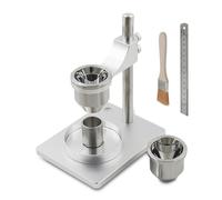 Testeur de fluidité, débitmètre Hall avec entonnoir en acier inoxydable de 2,5 et 5 mm, densimètre de poudre, outil de test de débit de haute précision pour laboratoire(Stainless Steel)