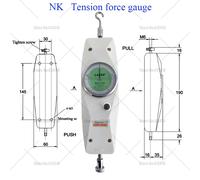 Testeur de Force analogique NK-10N 20N 30N 100N 50kgf, jauge Push Pull, dynamomètre de haute qualité, Instruments de mesure NK-50N 5kgf
