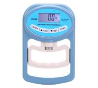 Testeur de force de préhension 265Lbs/120Kg, dynamomètre numérique à main, compteur de force de préhension, écran LCD USB, poignée for l'entraînement électrique(Blauw)