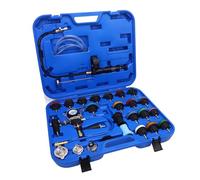 Testeur de Fuite de Radiateur Localisant Efficacement Les Fuites du Système de Refroidissement Automobile, Vannes Métalliques, 28 Pièces, Testeur de Pression de Liquide de Refroidissement,