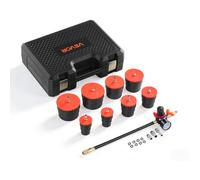VEVOR Testeur de Fuite du Système Turbo, Kit de Test d'Étanchéité du Système Turbocompresseur Suralimentation, pour Contrôle Échangeur d'Air et Tuyauterie d'Admission, Manomètre à Vanne 0-5,5 bars