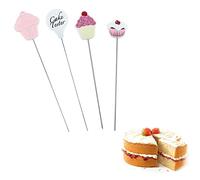 Testeur De Gâteau,Aiguille Gâteau Testeur,Aiguilles De Test De Gâteau,Acier Inoxydable Tige Réutilisables Agitateur Tige Bâton Testeur De Pain,Pour Cupcake,Muffin, Ustensile De Cuisine,4 Pièces