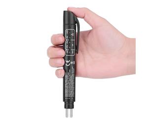 Testeur de liquide de frein, 155x18 mm/6,1x0,7 po stylo de contrôle de la qualité de l'huile de frein de voiture avec 5 voyants LED outil de diagnostic automatique léger pour liquide DOT3, DOT4, DOT5