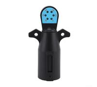 Testeur de lumière de remorque 7 broches pour prise de véhicule de remorquage Outil de diagnostic avec LED lumineuses - pour câblage de caravane Noir 130 x 78 mm