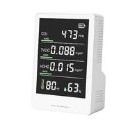 Testeur de moniteur de qualité de l'air Portable détecteur de CO2 CO2, TVOC, HCHO, compteur de particules d'humidité et de température for voiture à domicile,Excellente Sensibilité