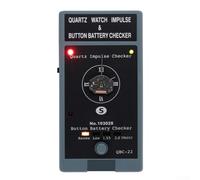 Testeur de mouvement de montre à quartz QBC-22 pour piles boutons, détecteur de tension 1,5 V 3 V avec fonction de test d'impulsion, plastique, piles AAA non incluses