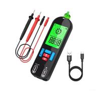 Testeur de multimètre numérique intelligent avec batterie au lithium rechargeable et détection de ligne de feu sans contact pour test de tension AC DC et dépannage de circuit électrique