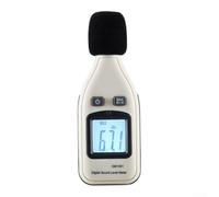 Testeur de niveau sonore numérique de décibels, moniteur de bruit 30-130 dBA avec rétroéclairage LCD, maintien max/min et microphone à condensateur de 1,27 cm pour usine à domicile.