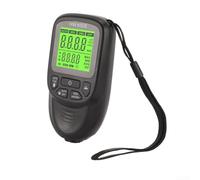 Testeur de peinture numérique Fe/NFe Sonde LCD Display (noir) | Détection automatique Fe/NFe, plage de 0 à 2000 µm, résolution de 1 µm, analyse statistique, valeurs précises