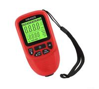 Testeur de peinture numérique Fe/NFe Sonde LCD (rouge) | Détection automatique Fe/NFe, plage de 0 à 2000 µm, résolution de 1 µm, analyse statistique, valeurs précises