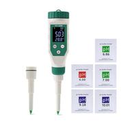 Testeur de pH alimentaire numérique Bluetooth 0,00 à 14,00, capteur haute précision, testeur d'acidité intellint for le brassa, le froma, la viande et la mise en conserve de fruits(Meter and Probe)