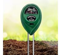 Testeur de pH de sol 3 en 1 - Humidimètre du sol - Appareil de mesure du pH de la terre avec température/humidité/lumière du soleil - Pour le jardinage, l'agriculture, les plantes d'extérieur