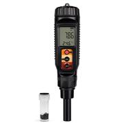 Testeur de pH numérique, ph-mètre numérique en Plastique for Aliments, testeur d'acidité de température de 0,00 à 14,00, détecteur de pH de Sol de pâte avec thermomètre à écran LCD